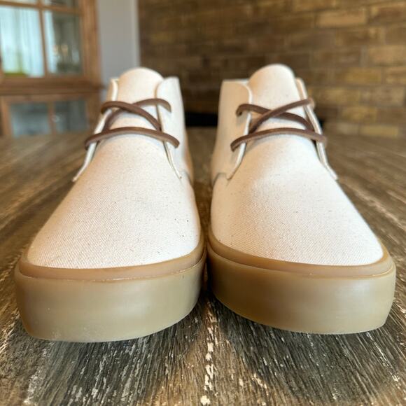 Seavees Maslon Desert Boot Chuka Sneakers Natural Organic Duck Canvas Size 10.5